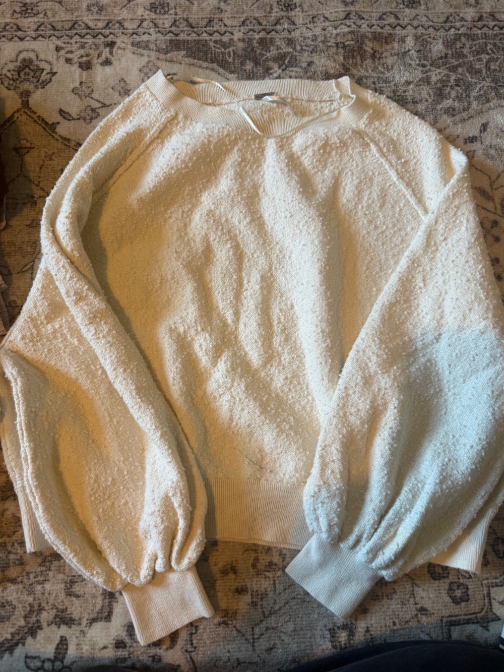 Free people white sweater in cream off white, size S